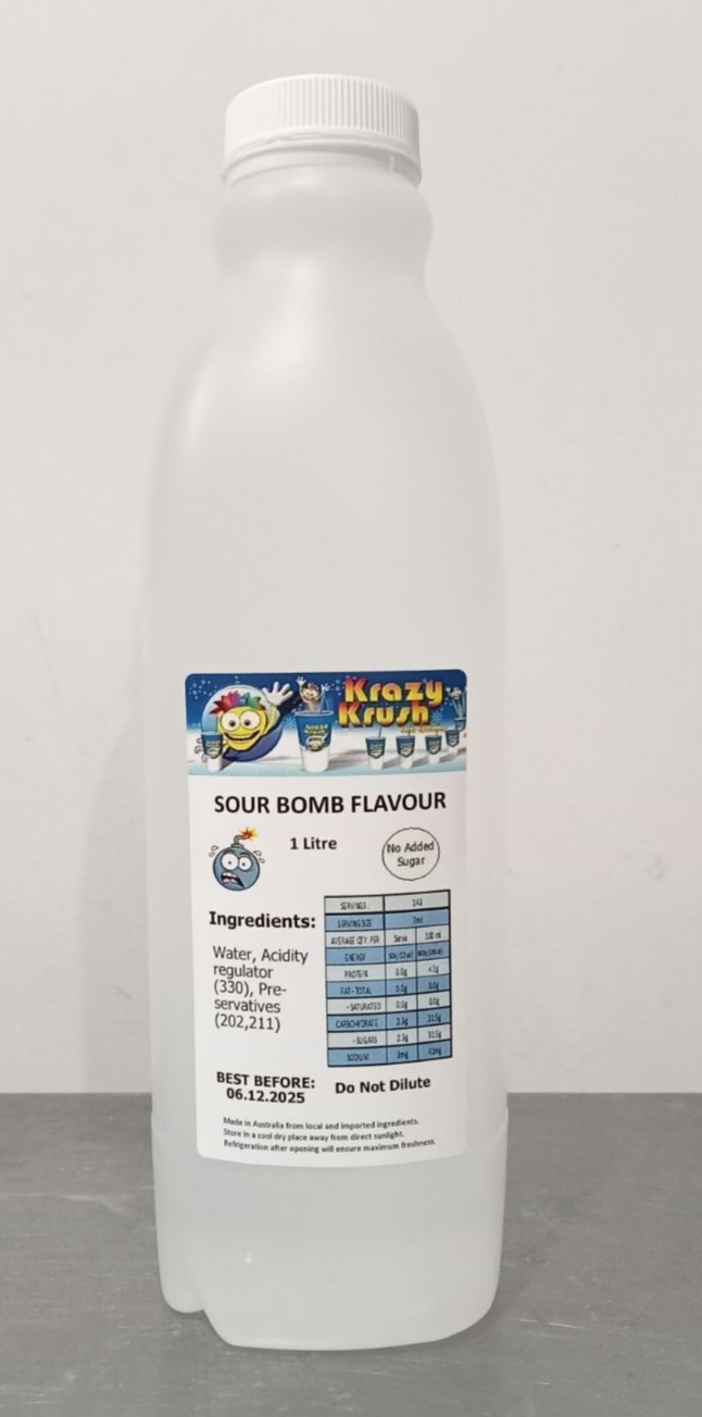 Granita, Sour Bomb Flavour 1L Krazy Krush