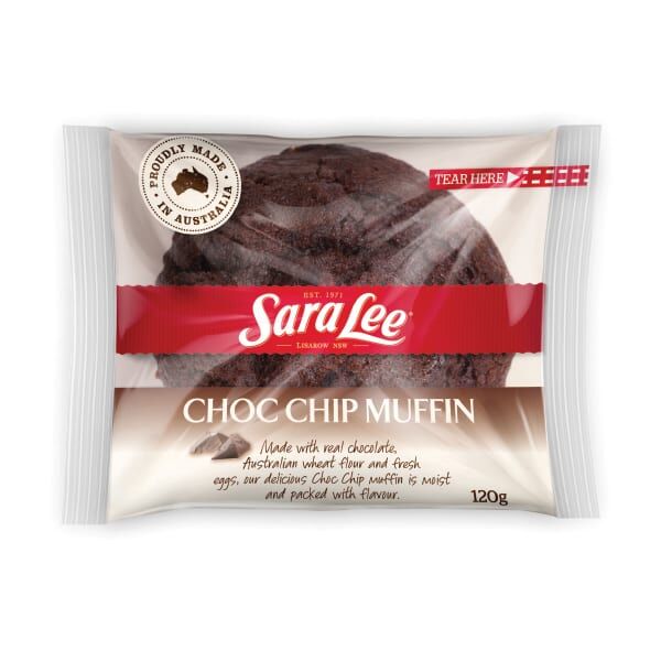 Muffins, Chocolate Chip 15x120gm Sara Lee (H)
