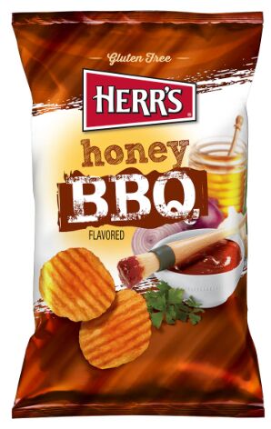 Herr’s**Potato Chips, Honey BBQ, 42x28g