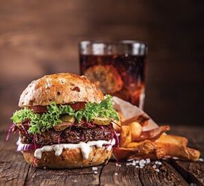 Hamburgers, 100% Aussie Beef Burger 40x120gm Par Cooked Flint & Fire (GF)