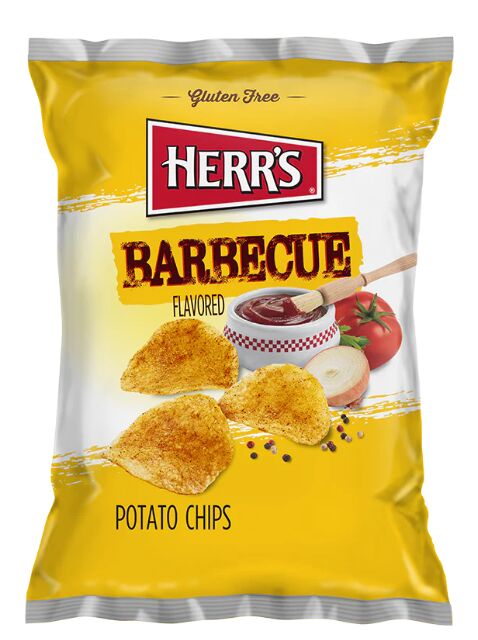 Herr’s**Potato Chips, Barbecue, 21x28g