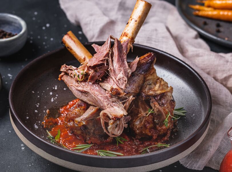 Lamb Shank, Sous Vide Random Weight Approx 11.5Kg Carton (308) (GF) Ribs & Roast FROZEN