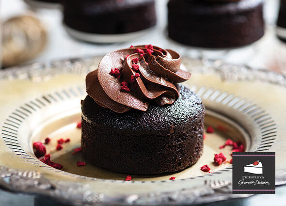 Cake, 1-659 Individual Choc Mud Cake Vegan (8) Priestley’s (VG)