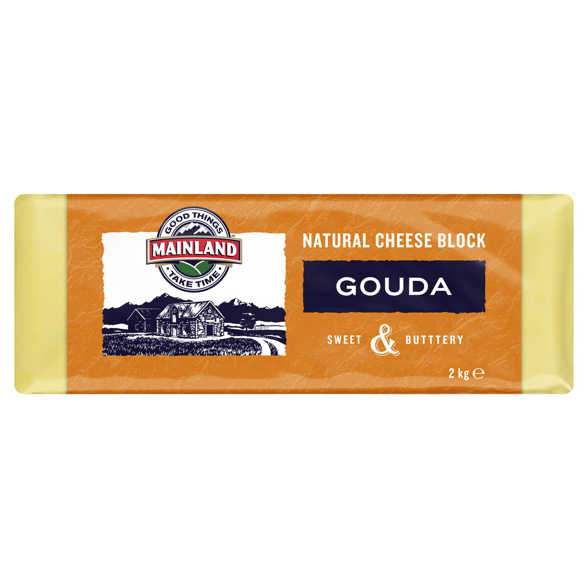 Cheese, Gouda Block 2kg, Mainland