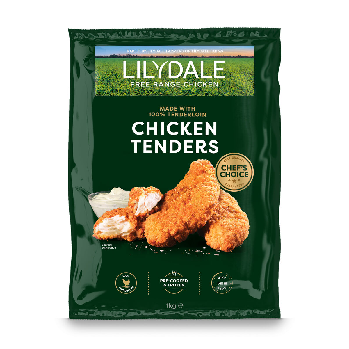 Chicken, Free Range Tenders, Lilydale 6x1kg CTN