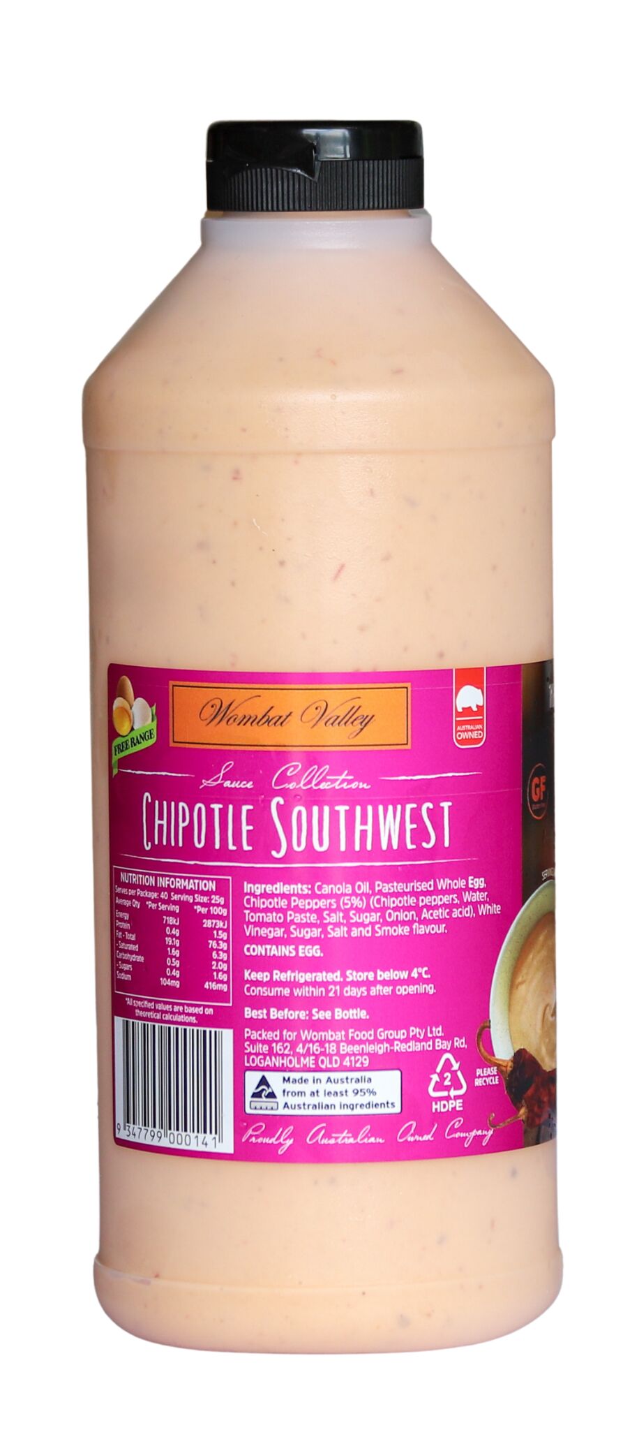 Sauce, Southwest Chipotle 1Kg Wombat Valley (GF) (H)