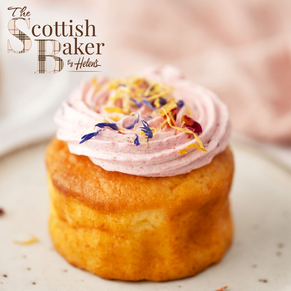 Cake, Lemon with Blueberry Frosting The Scottish Baker 150g (12) (GF)