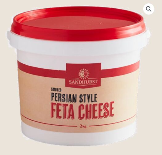 Cheese, Persian Feta 2x2kg Sandhurst (GF) CARTON