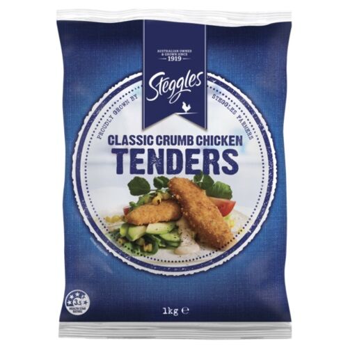 Chicken Tenders, Classic Crumb 1kg Steggles (H)