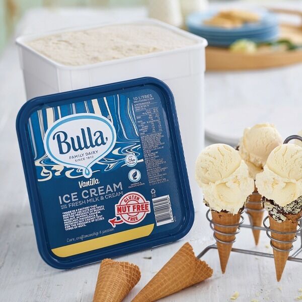 Ice Cream, Vanilla 10lt Bulla
