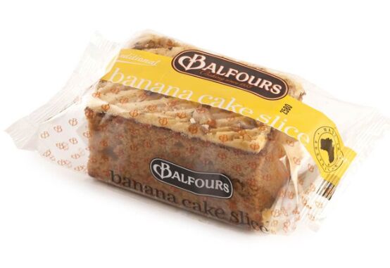 Slice, Wrapped Banana Cake 12x140g, Balfours