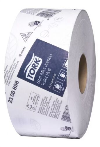 Toilet Roll, 2Ply Mini Jumbo 200M (12 Rolls) Tork