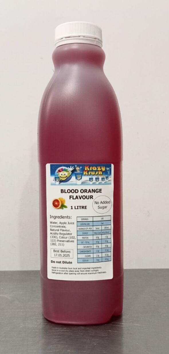 Granita, Blood Orange Flavour 1L Krazy Krush