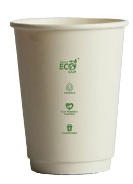 Cups, Coffee 12oz Double Wall WHITE (25) Truly Eco