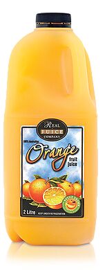 Juice**Orange Fresh Squeezed Pulp Free 100% Australian 6x2L Real Juice Co. (VG) (GF) (H)