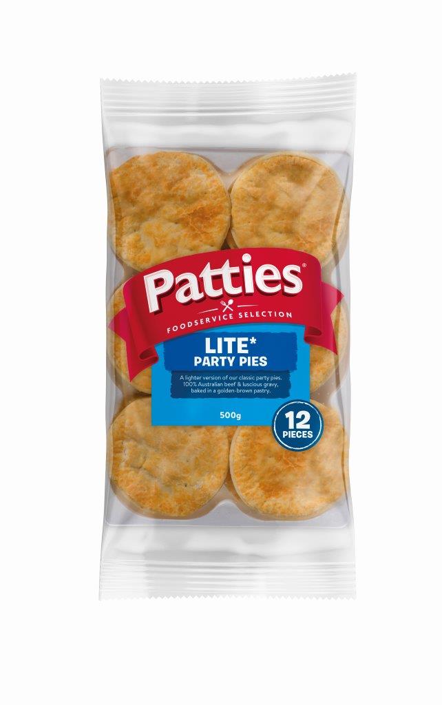 Pies**Party Lite Carton 72x42gm Patties