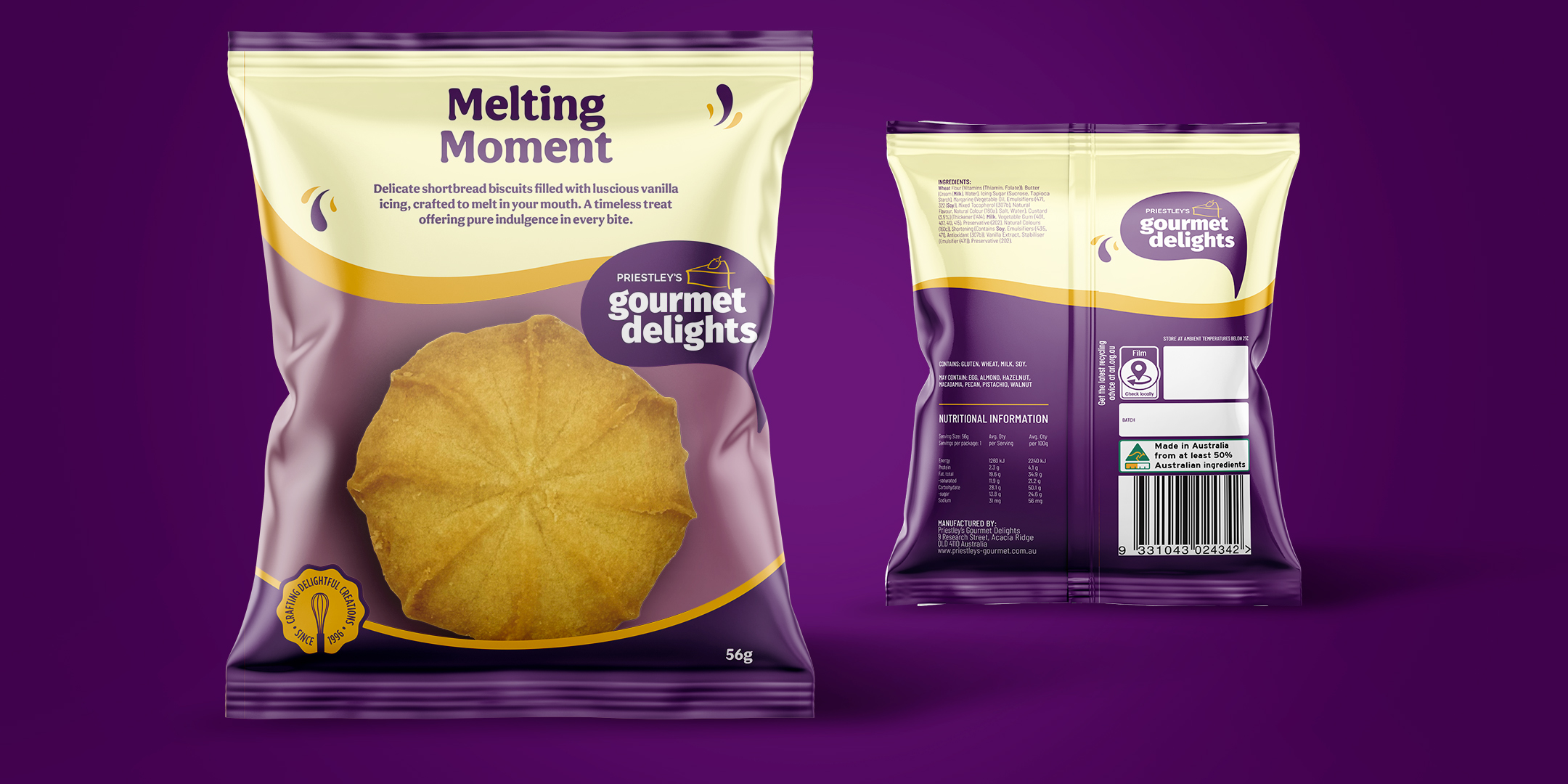 Cookies, 1-799 Melting Moments (8) Priestley’s