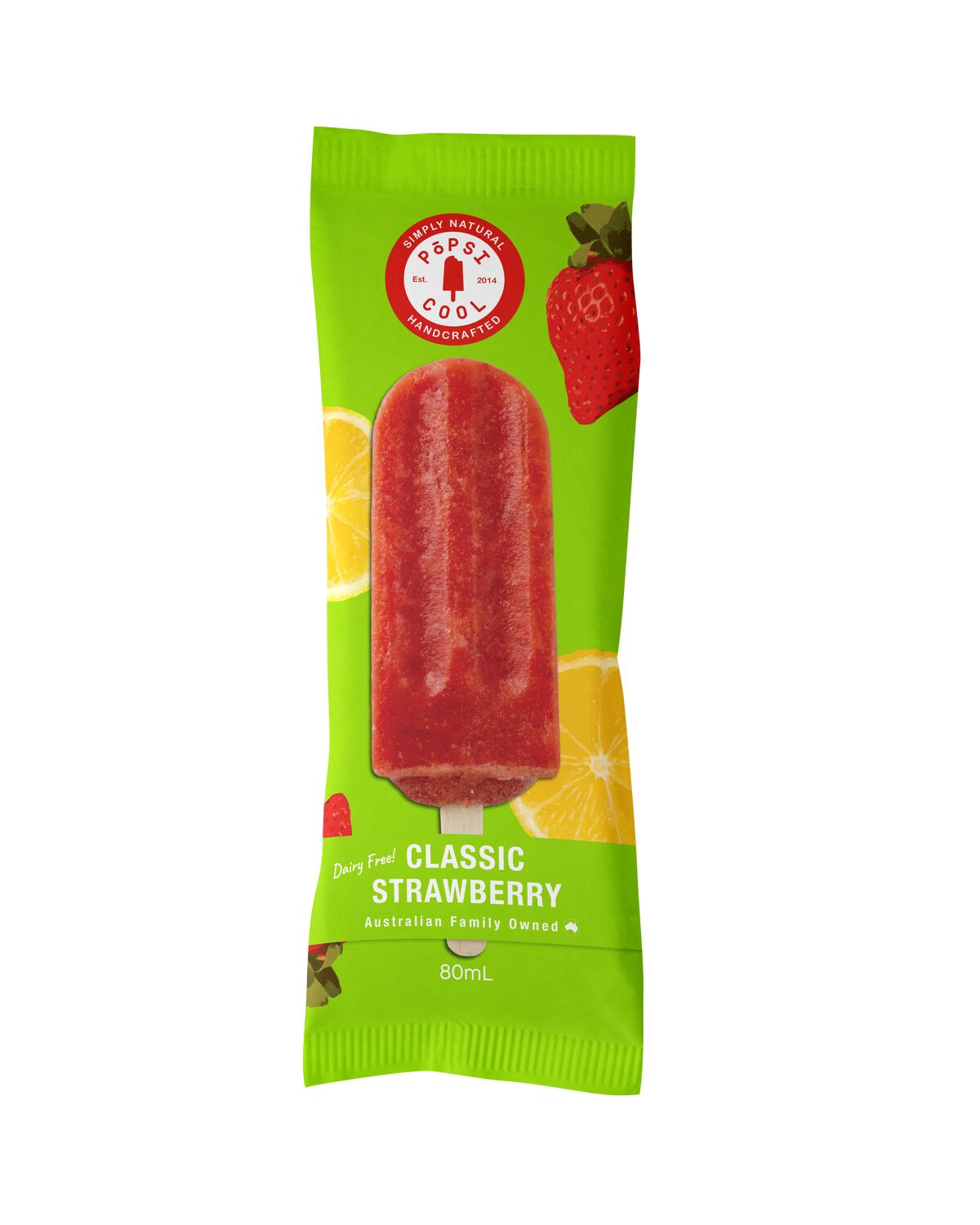 Ice Block, Popsicool Classic Strawberry 24x80ml Gelista (GF) (VG)