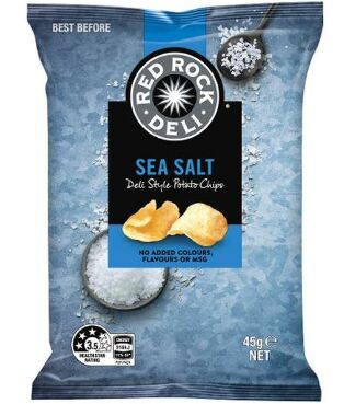 Potato Chips, Sea Salt Red Rock Deli 18x45g Smith’s