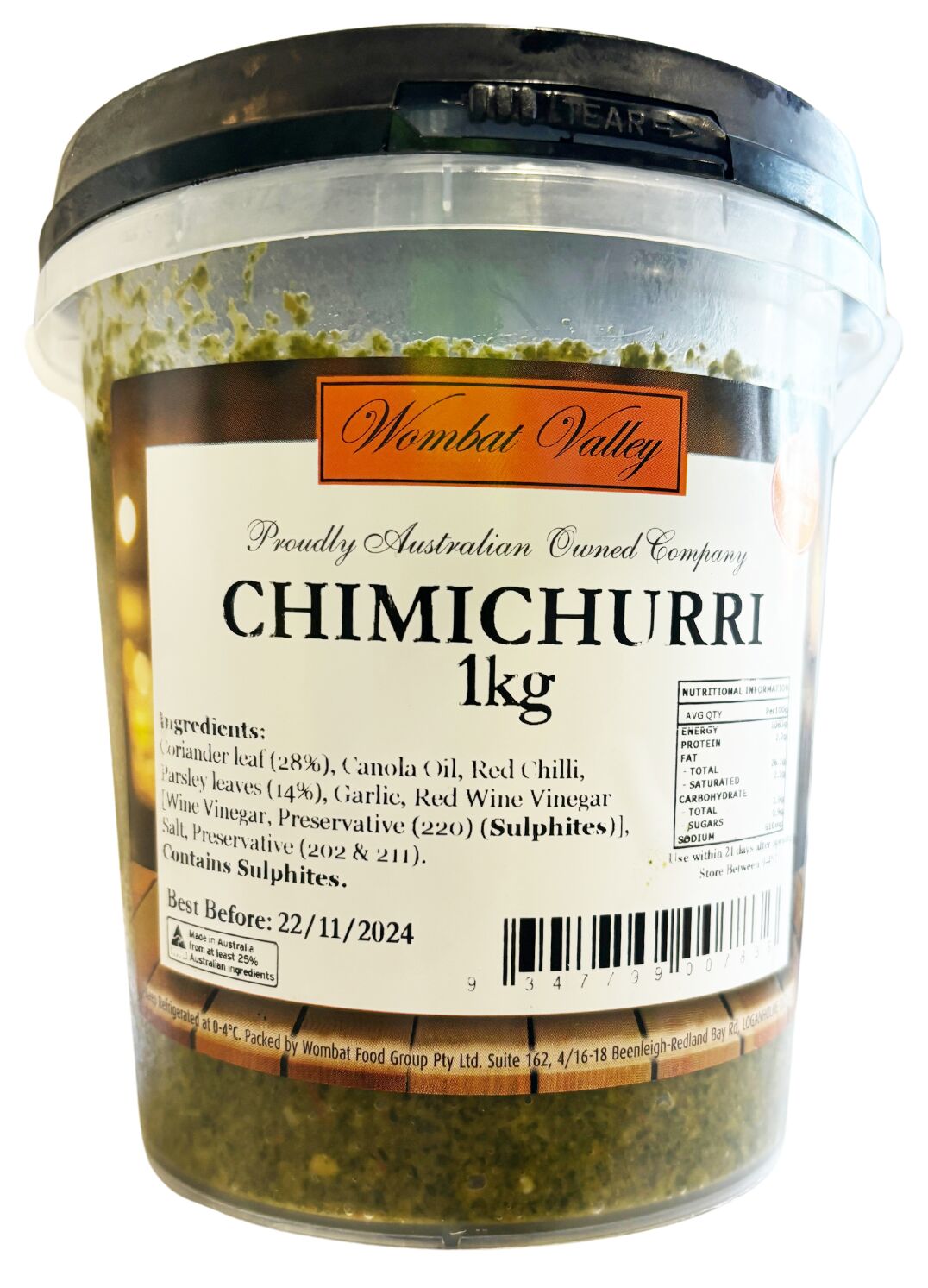 Sauce, Chimichurri Wombat Valley 1kg