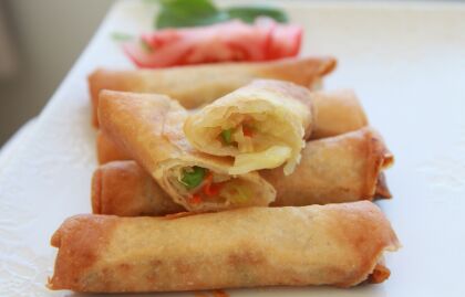 Spring Rolls, Premium Vegetarian 20x50gm Golden Fan (GF) (H)