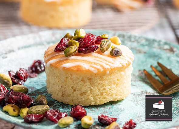 Cake, 1-662 Individual Orange & Almond (8) Priestley’s (GF) (H)