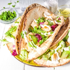 Our Kitchen Shredded Chicken Yiros