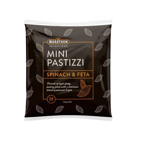 Pastizzi, Mini Spinach & Fetta (24) 720gm Marathon (H)