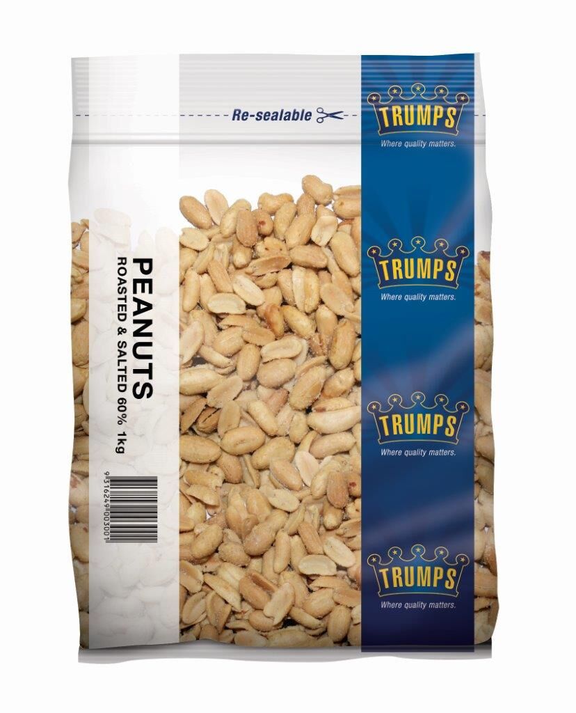 Peanuts, Roasted Salted Whole 1kg Trumps