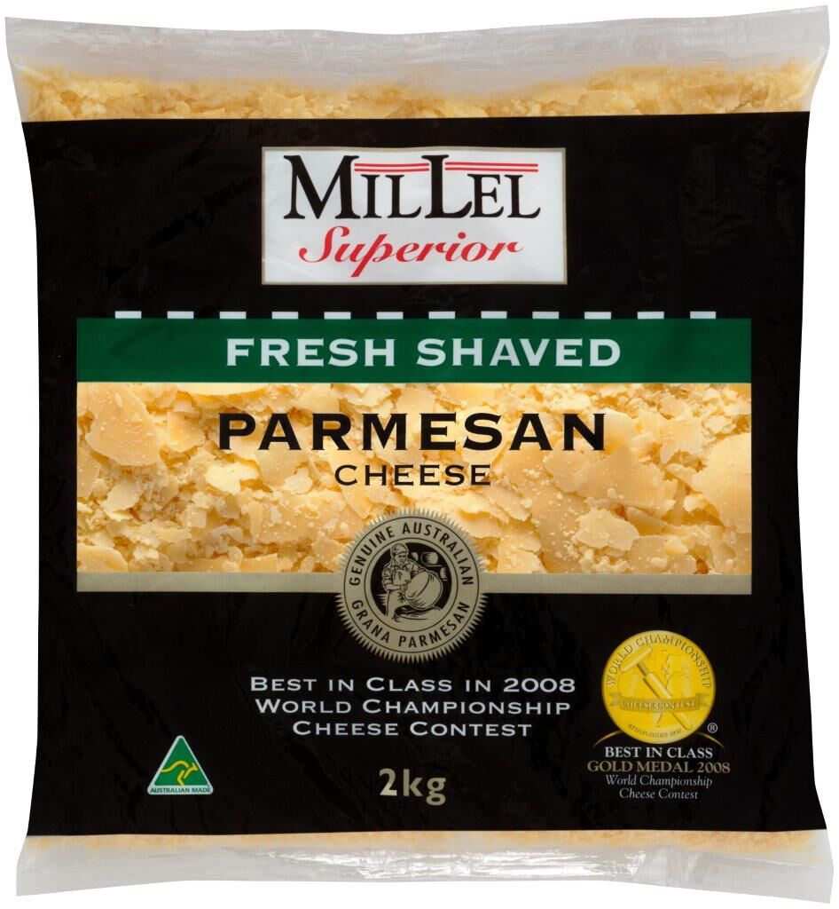 Cheese, Parmesan Shaved 2Kg Mil Lel (GF) (H)