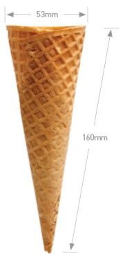 Ice Cream Cone, Flat Top Sugar Waffle C (216) Altimate (VG) (H)