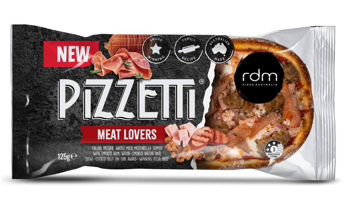 Pizzetti, Meatlovers Grab N Go 12x125gm RDM Pizza