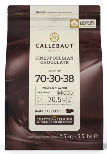Chocolate, Finest Belgian Dark 70% 2.5kg Callebaut
