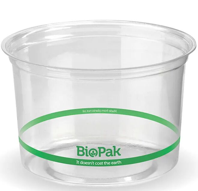 Container, Round Clear 500ml Biobowl (50) BioPak