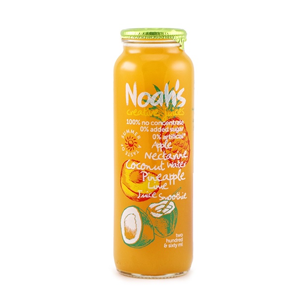 Noah's Juice Smoothie Apple Nectarine Coconut Pineapple Lime