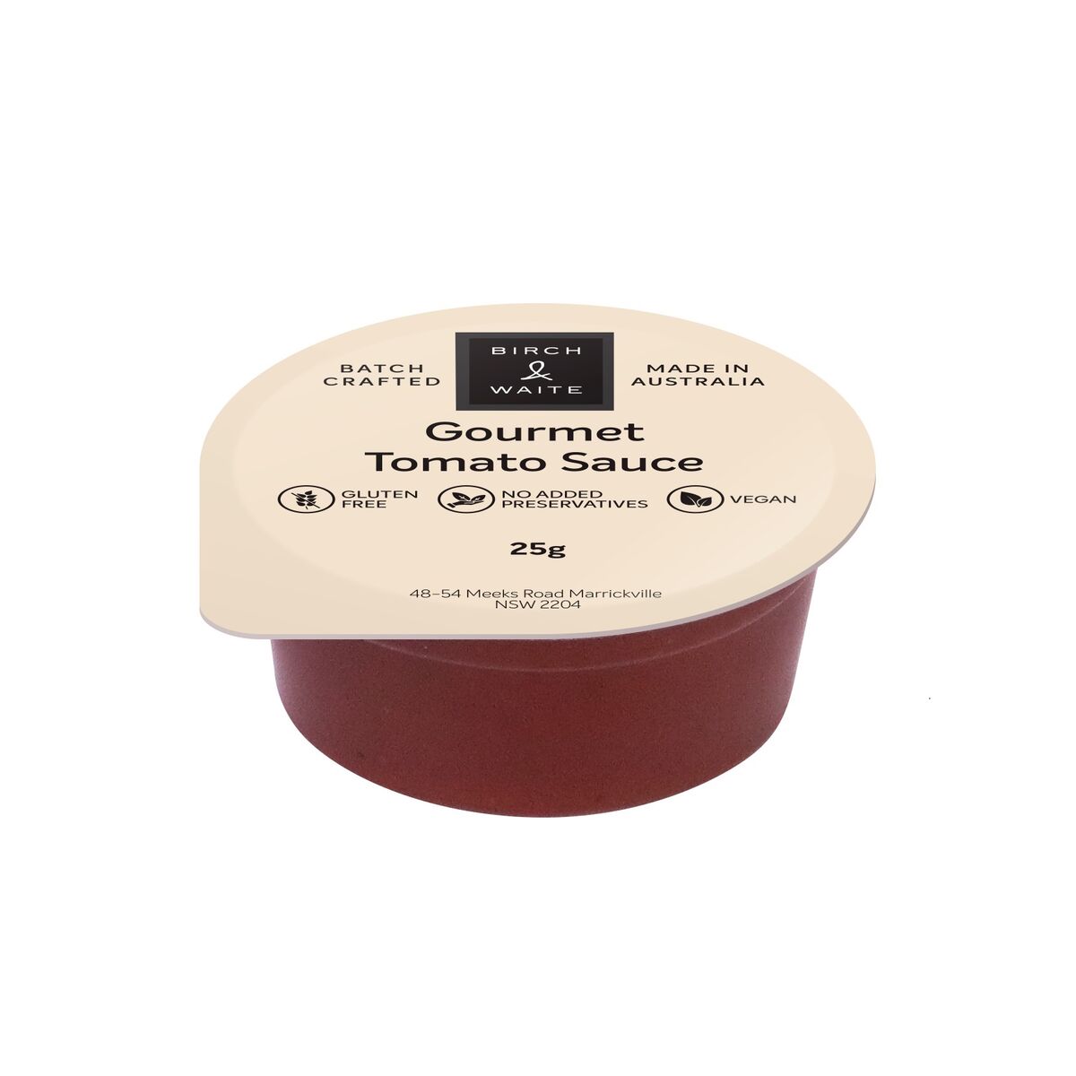 Sauce**Gourmet Tomato 120x25gm Birch & Waite (GF) (H) (VG)