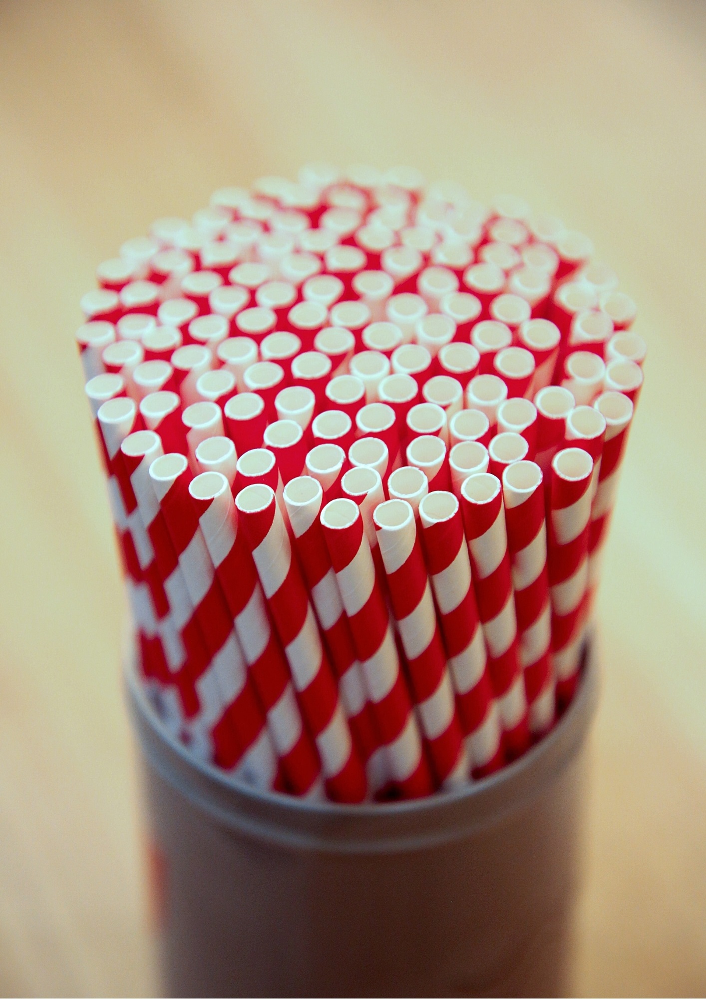 Bygreen Paper Straws Red & White Stripe