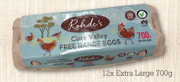 Eggs, 700gm Free Range 15 Dozen Rohde