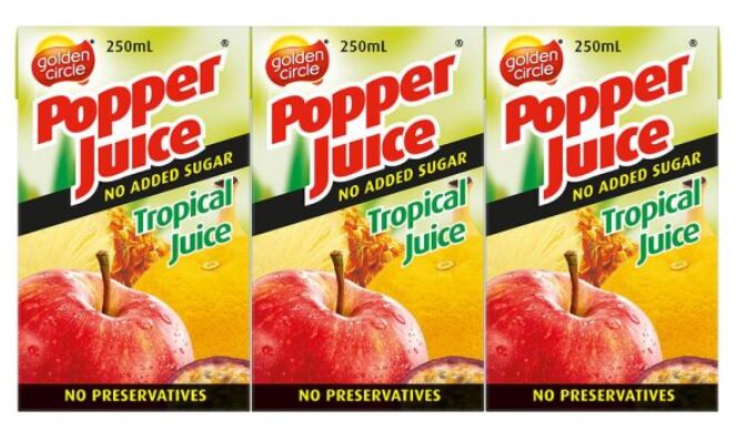 Juice**Popper Tropical 24x250ml Golden Circle