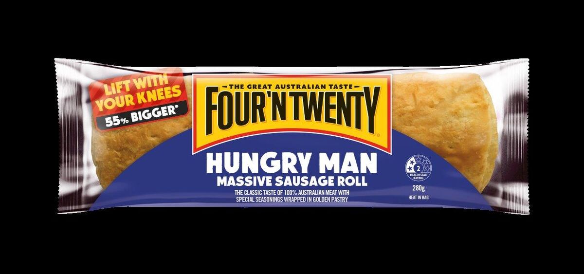 Sausage Roll, Hungry Man Wrapped 12x280g 4’N’20