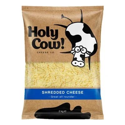 Cheese, Shredded Cheddar Tasty 2kg Holy Cow (3112127) (H)