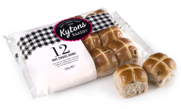 Kytons Bakery Hot Cross Buns Mini Traditional