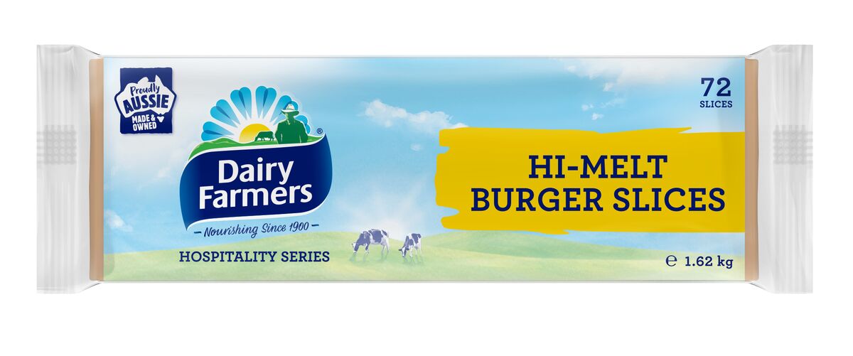 Cheese, Hi-Melt Burger Slices 1.62kg Dairy Farmers (72) (H)
