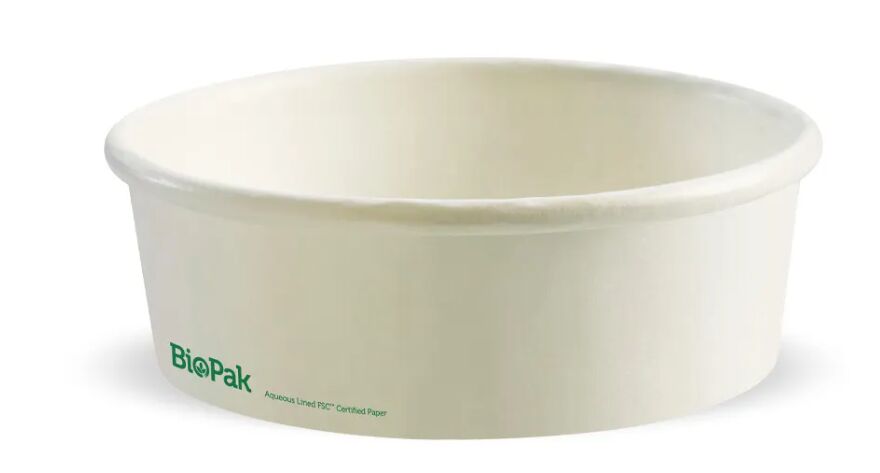Container Round BioBowl 500ml Small White (50) Biopak