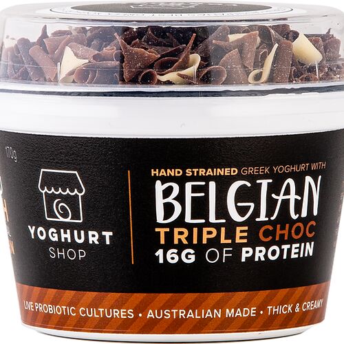 Yoghurt, Belgian Triple Chocolate 6x170g The Yoghurt Shop (H)