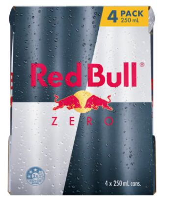 Drink**Red Bull ZERO 250ml (6 x 4pack) (GF) (H) (VG)