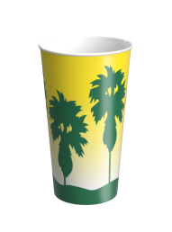 MPM Thickshake Paper Cup Palm Tree Design