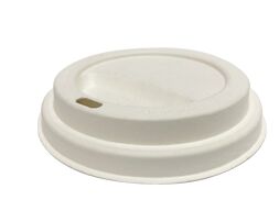 Lids, Sugarcane to suit 12/16oz Single/Double Wall Coffee Cups (50) Castaway