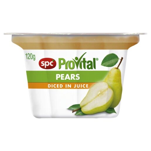 Fruit Pack, PROVITAL Diced Pear NJ 24x120gm (VG) (H)