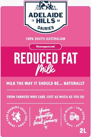 Milk, Light 2L Fresh Adelaide Hills PINK (GF)